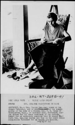 1937 > Mrs. Grace Coolidge vacationing in Maine