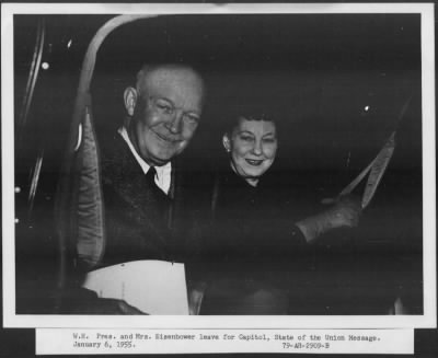 1955 > Pres. Leaving for Capitol, State of the Union message