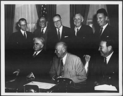 1956 > Members of the President's Citizen Advisers on the Mutual Security Program