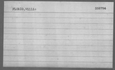 FLORIO > FLORIO, Willie