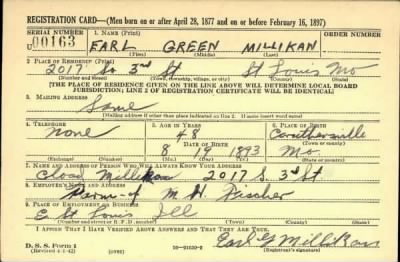 Earl Green > Millikan, Earl Green (1893)
