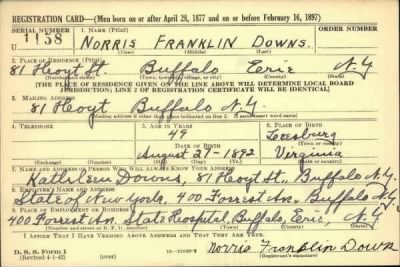 Thumbnail for Norris Franklin > Downs, Norris Franklin (1892)