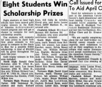 Thomas Carter Wins Scholarship Prize Torrance Herald 3 23 1958 Clip.png
