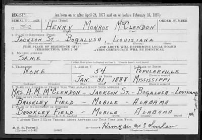 Thumbnail for Henry Monroe > McClendon, Henry Monroe (1888)