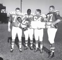 1963 AFL All Star Game, Jim Tyrer, Earl Faison, Bud McFadin, Ernie Ladd, Dave Grayson.jpg