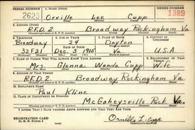 Orville Lee > Cupp, Orville Lee