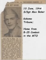 445 Max E Baker, cpl.na. The Kokomo Tribune (06-10-1944).jpg