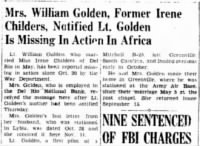 Thumbnail for Golden, William_Del Rio news Herald_TX_Sun_05 Dec 1943_Pg 1.JPG