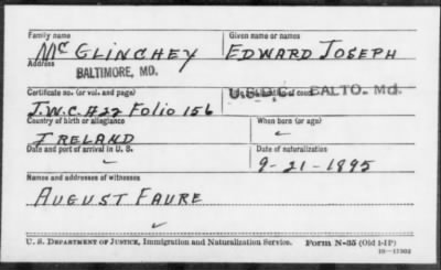Mc Glinchey > Edward Joseph