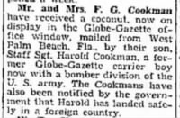 Cookman, Harold F_The_Mason_City_Globe_Gazette_Sat_06 March 1943_Pg 15.JPG