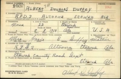 Albert Douglas > Duffey, Albert Douglas