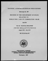 US, WWI - State Dept Records, 1914-1929 - Page 1