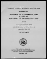 Thumbnail for US, WWI - State Dept Records, 1914-1929 - Page 1