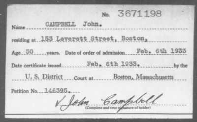 1933 > CAMPBELL John.