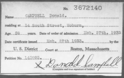 1933 > CAMPBELL Donald.