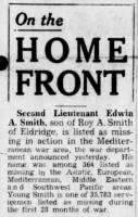 Thumbnail for Smith, Edwin A_The Press Democrat_Santa Rosa, CA_Fri_24 March 1944_Pg 1.JPG