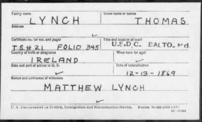 Lynch > Thomas