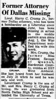 Crump, Harry C., JR_Dallas Morning News_TX_Tues_17 Aug 1943_Pg I_3_Clip.JPG
