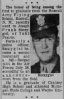 Thumbnail for Szczygiel, Joseph Frank_Detroit Free Press_MI_Mon_03 Aug 1942_Pg 15_Clip.JPG