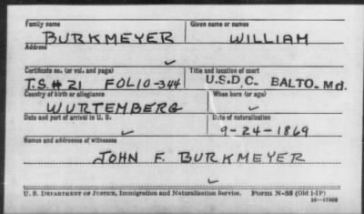 Burkmeyer > William