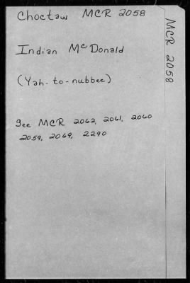 MCR 2055 - MCR 2131 > MCR 2058 (McDonald, Indian)