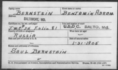 Bernstein > Benjamin Abram