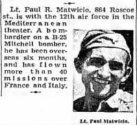 Matwicio, Paul R_Chicago Tribune_Sun_29 Oct 1944_Pg 113.JPG