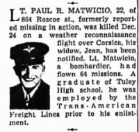 Matwicio, Paul R_Chicago Tribune_Fri_23 March 1945_Pg 17.JPG