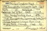 Hack, Stanley Camfield - Page 1