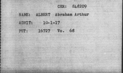 Thumbnail for [Illegible] > ALBERT, Abraham Arthur