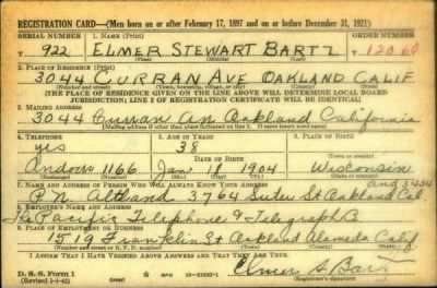 Thumbnail for Elmer Stewart > Bartz, Elmer Stewart