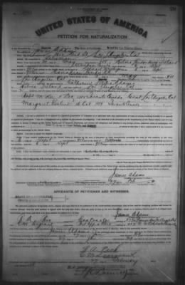 Thumbnail for Adams, James > Petition for Naturalization (1914)