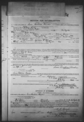 Alexakis, Louis Demitrios > Petition for Naturalization (1908)