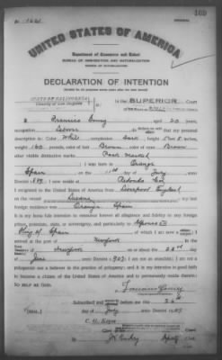 Gomez, Francisco > Declaration of Intention (1909)