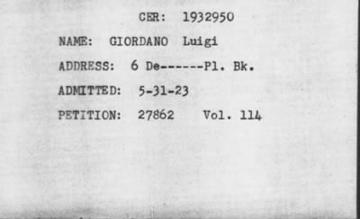 [Illegible] > GIODANO Luigi