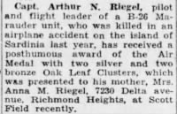 Riegel, Arthur N_St. Louis Post Dispatch_Thurs_17 May 1945_Pg 17.JPG