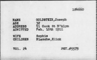 [Illegible] > GOLDSTEIN, Joseph