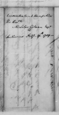 Credentials of delegates to the Congress from New Hampshire, 1775-86.