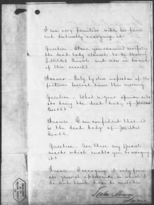 Letters Received and Statements of Evidence Collected by the Military Commission, pages 1-53