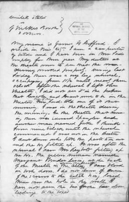 Letters Received and Statements of Evidence Collected by the Military Commission, pages 1-53
