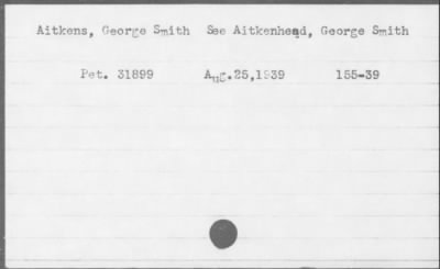 1939 > Aitkens, George Smith