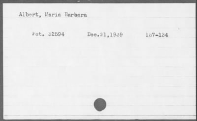 1939 > Albert, Maria Barbara