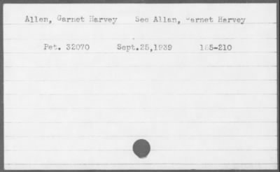 1939 > Allen, Garnet Harvey