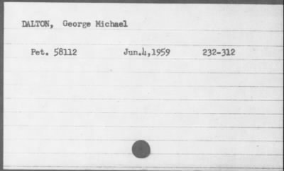 1959 > DALTON, George Michael
