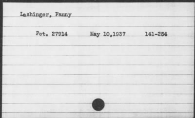 1937 > Lashinger, Fanny