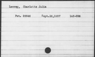 1937 > Lavrey, Charlotte Julia