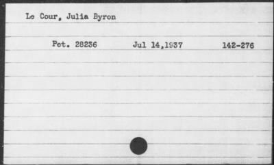 1937 > Le Cour, Julia Byron