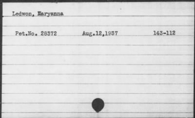 1937 > Ledwon, Maryanna