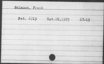 1923 > Salamon, Frank