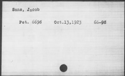 1923 > Sans, Jacob